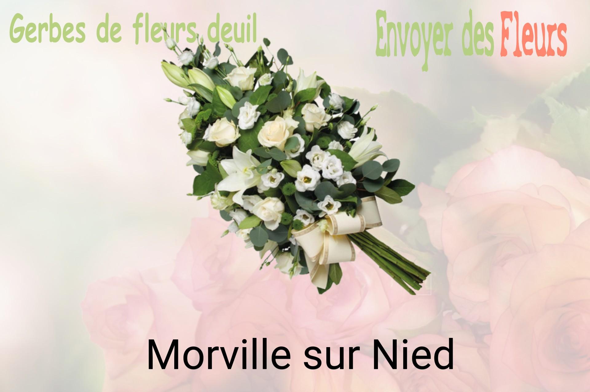 Gerbe de fleurs de deuil livrée à Morville-sur-Nied